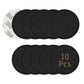 DIY Leather Labels Leather Blank Tag (10 Pcs) Round Black