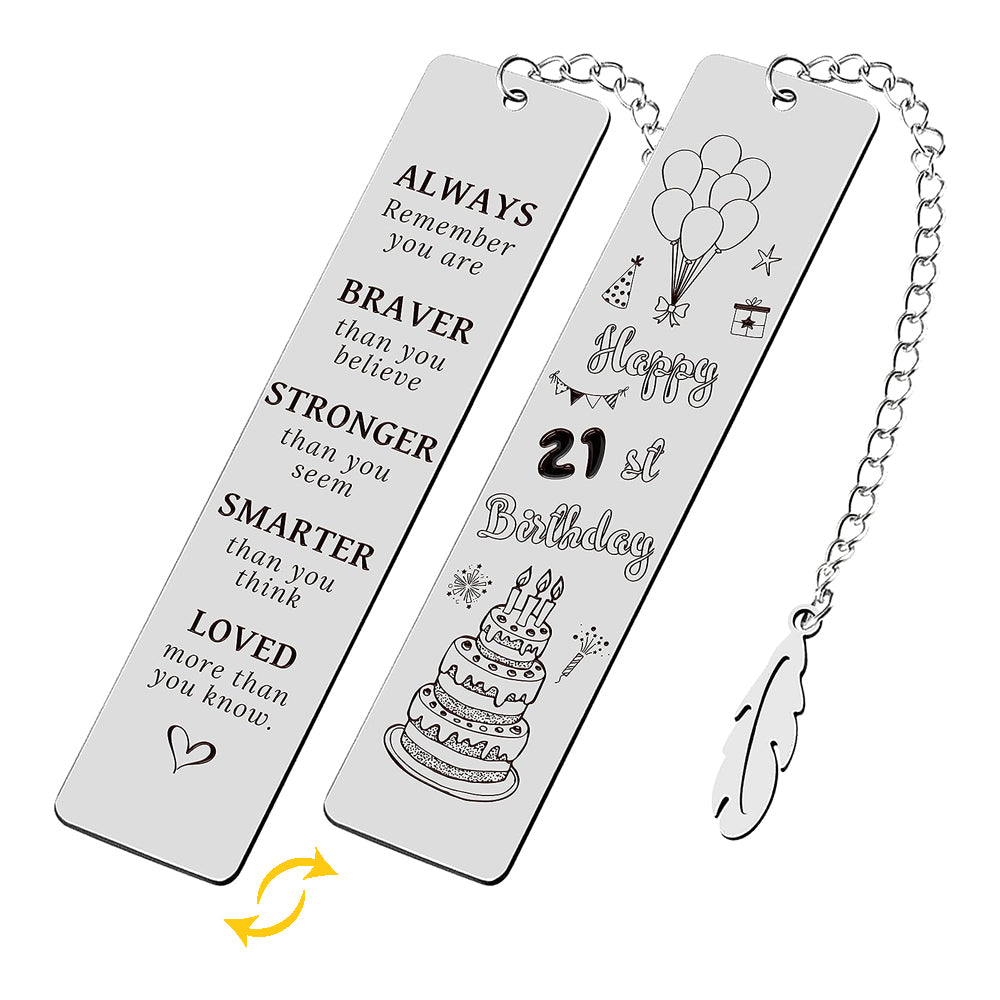 Stainless Steel Book Page Marker with Pendants