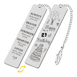 Stainless Steel Book Page Marker with Pendants