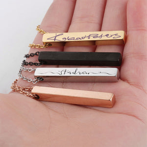 Stainless Steel Dimensional Bar Necklace Color