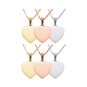 Stainless Steel Heart-Shaped Pendant