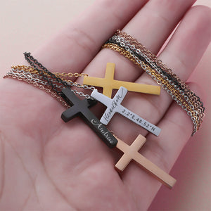 Titanium Steel Cross Necklace Color